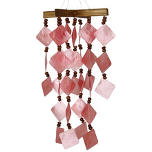Load image into Gallery viewer, Capiz Diamond Wind Chime, 6.5in x 14in
