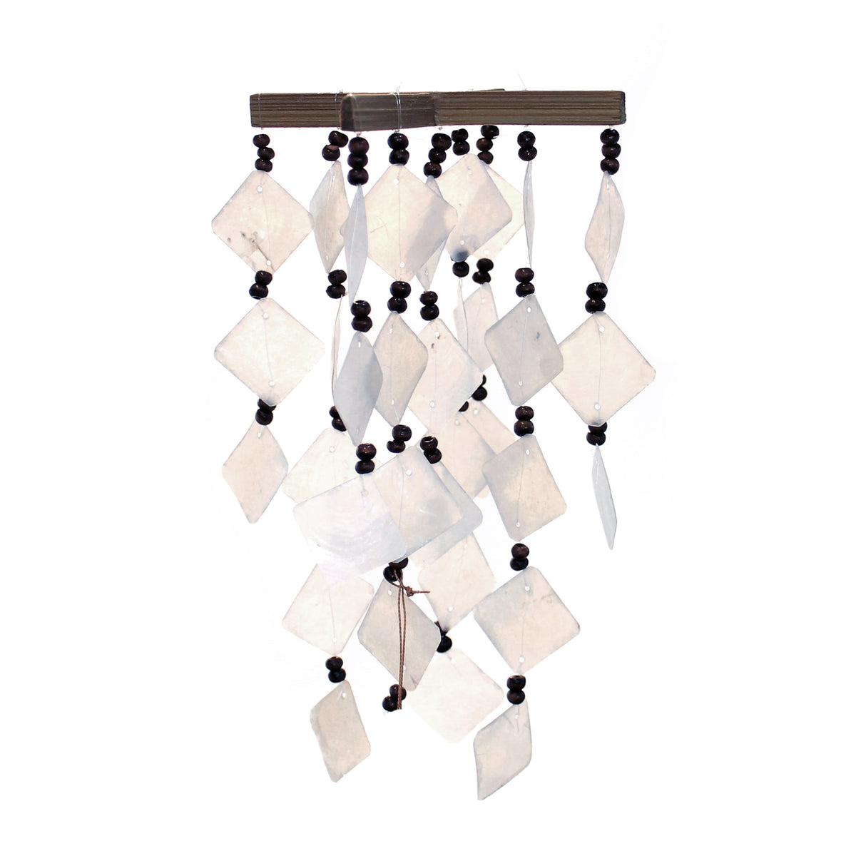 Capiz Diamond Wind Chime, 6.5in x 14in
