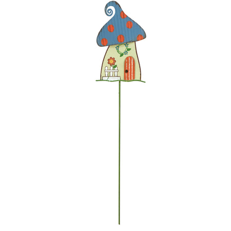 Plant Pick, Blue Mushroom Gnome House