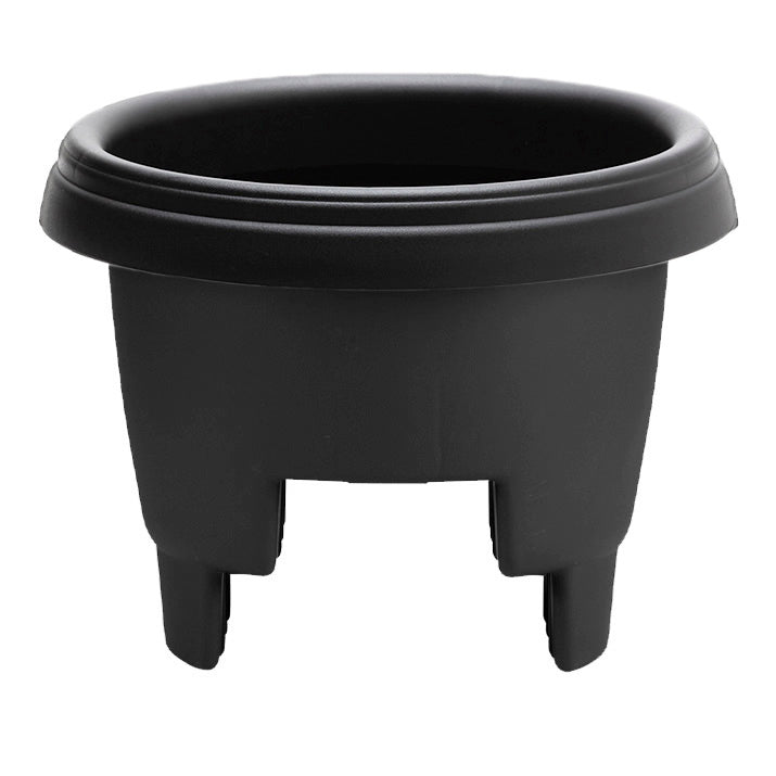 Planter, 12in, Bloem Deck Rail, Black