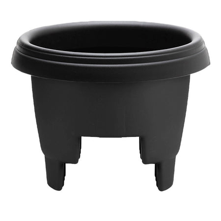 Planter, 12in, Bloem Deck Rail, Black