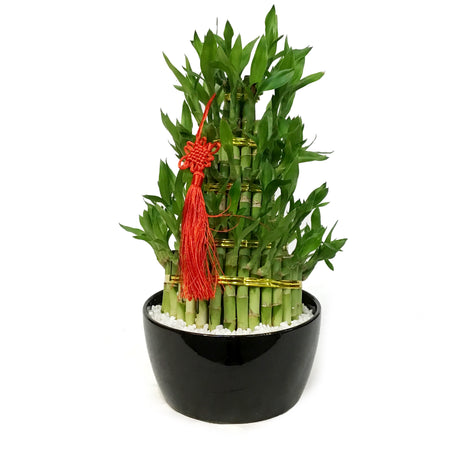 Bamboo Planter, Lucky Pagoda, 5-Tier