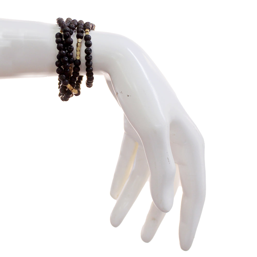 Stone Wrap Bracelet, Lava Stone