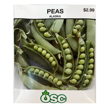 Load image into Gallery viewer, Pea - Alaska Seeds, OSC Large Pack
