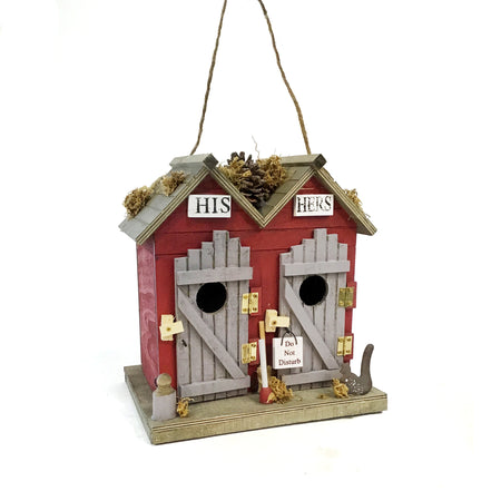 His & Hers Outhouse Birdhouse
