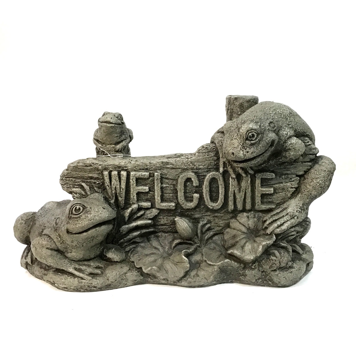 Welcome Frogs Statue, 21.25in