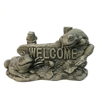 Welcome Frogs Statue, 21.25in