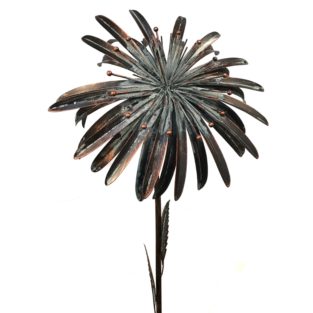 Metal Silver Flower Garden Stake, 2 Assorted