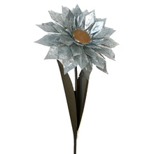 Load image into Gallery viewer, Metal Silver Flower Garden Stake, 2 Assorted
