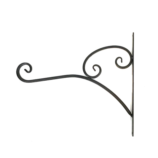 Scroll Planter Bracket, Black, 14in