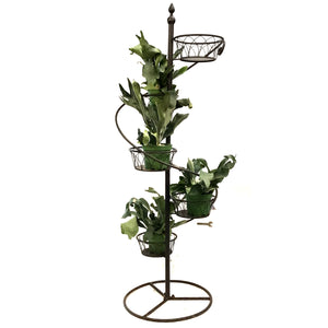 Lotus Basket Spiral Plant Stand with 5 9in Pots