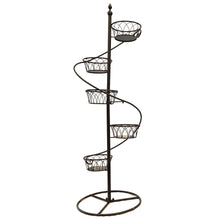 Load image into Gallery viewer, Lotus Basket Spiral Plant Stand with 5 9in Pots
