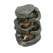 Load image into Gallery viewer, Tabletop 5 Tier Rock Fountain with LED Lights
