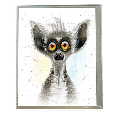 Gift Enclosure Mini Card, Leaping Lemurs