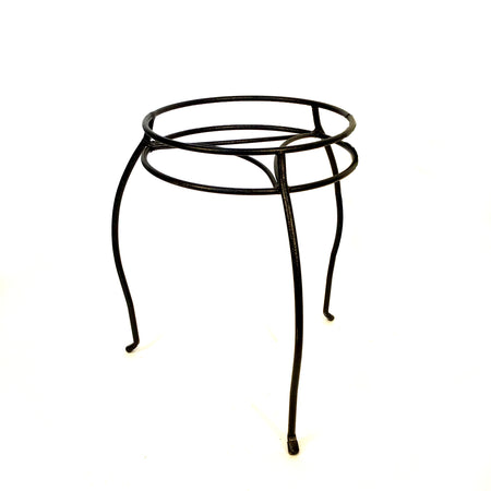 Metal Round Plant Stand, Black, 10in x 15in High
