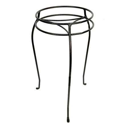 Metal Round Plant Stand, Black, 10in x 21in High