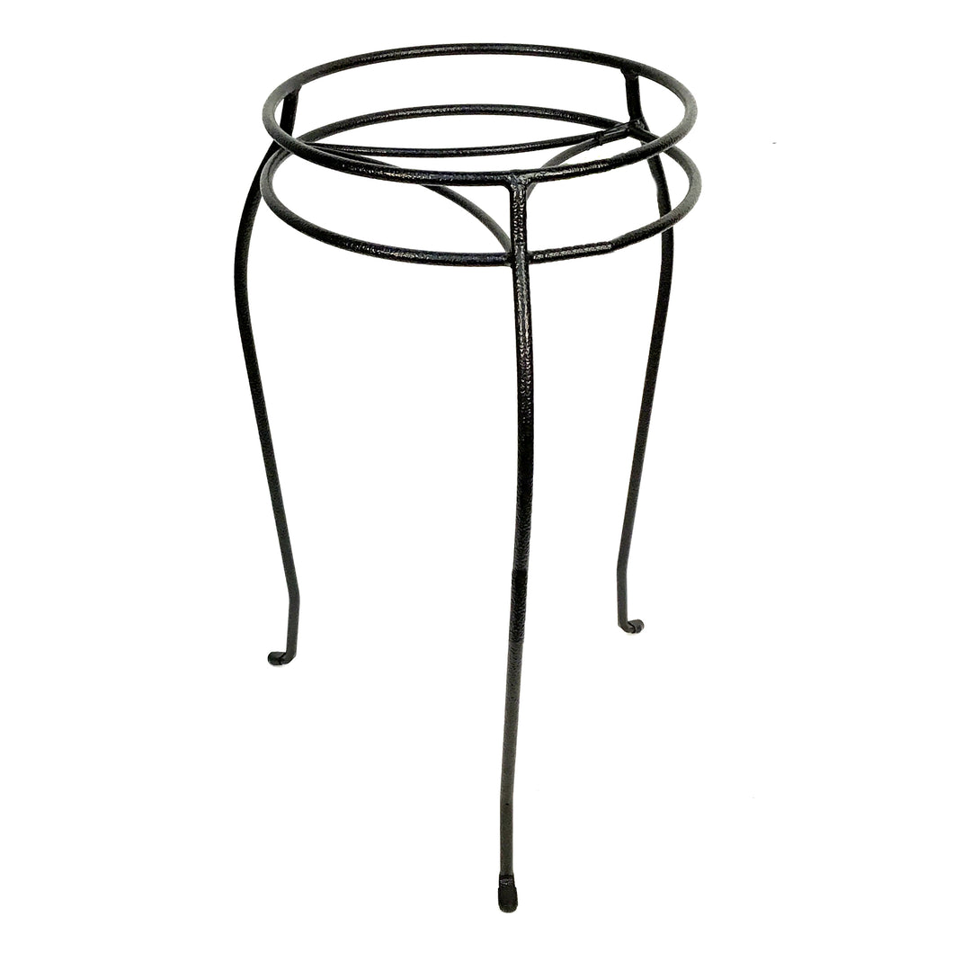 Metal Round Plant Stand, Black, 10in x 21in High