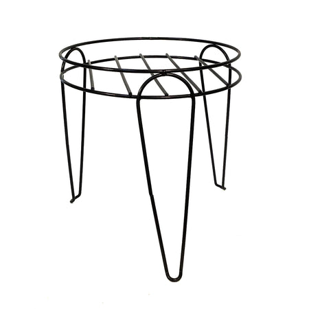 Metal Round Plant Stand, Black, 14in x 15in High