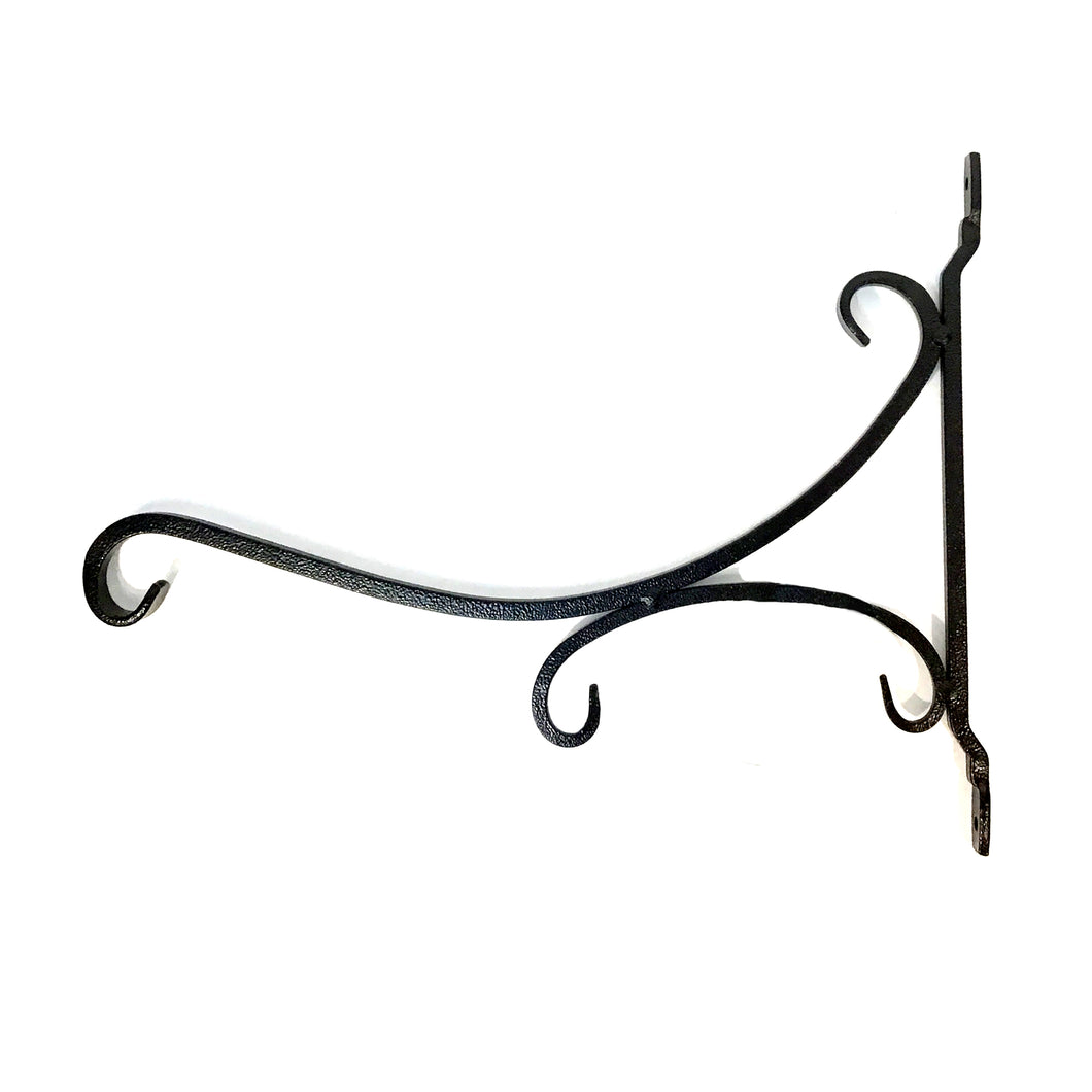 Heavy Duty Decorative Planter Bracket, Black, 17in