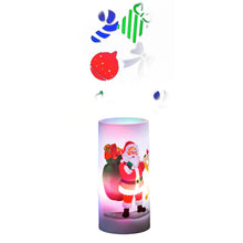 Load image into Gallery viewer, Santa LED Pillar Candle with Projected Icons
