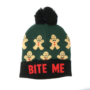 Unisex LED Christmas Toque with Pom Pom, 2 Styles