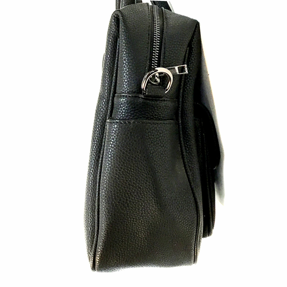 Men's Briefcase, Pebbled Black