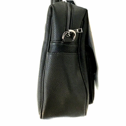 Men's Briefcase, Pebbled Black