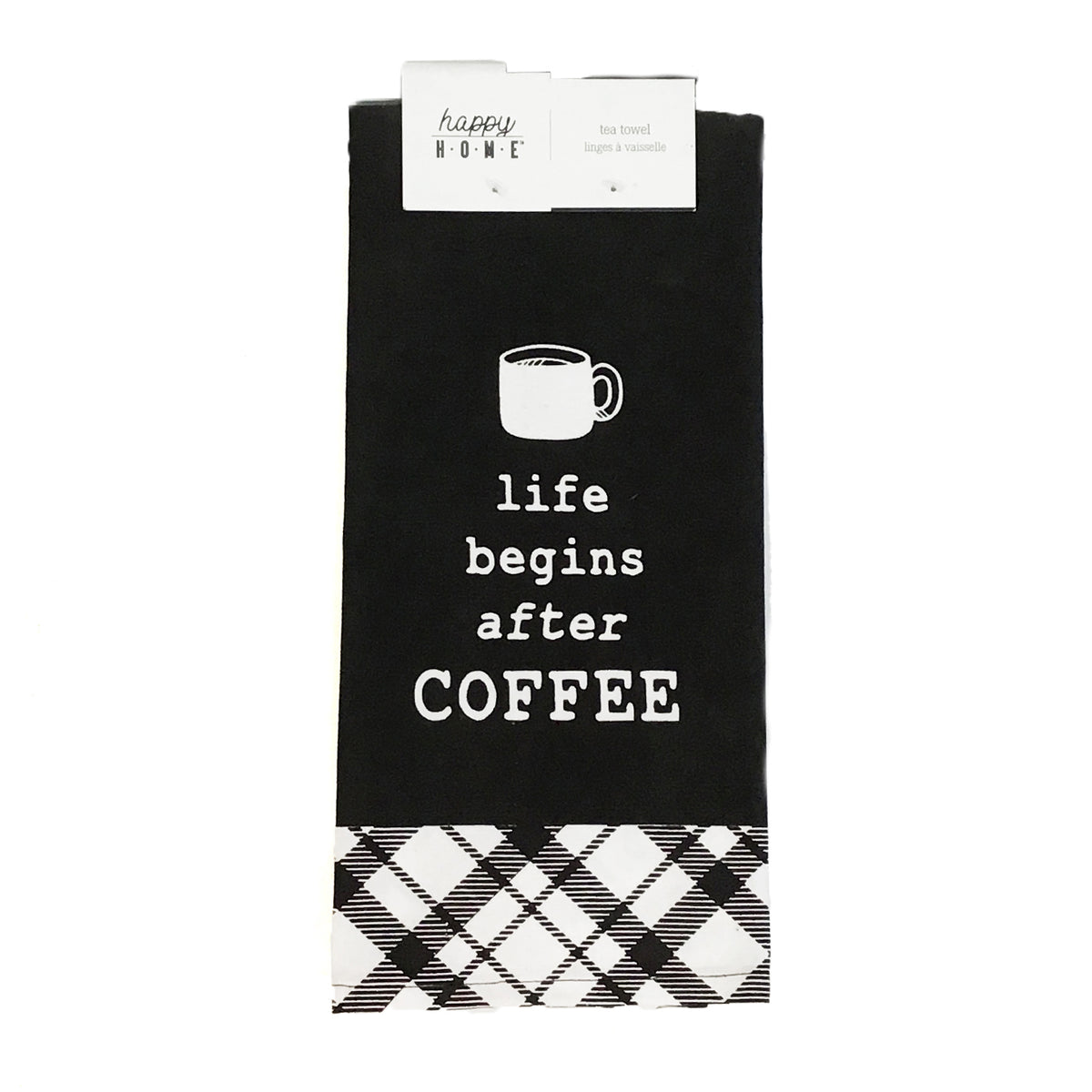 Tea Towel, Cotton, Coffee Until Cocktails
