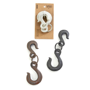 Cast Iron Double Hanging Hook, 3 Styles