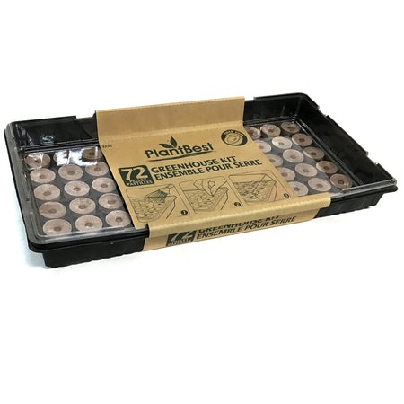 PlantBest 35mm Coir Pellet Greenhouse Kit, 72 Cell