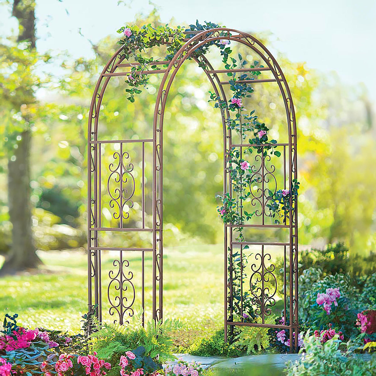 Montebello Scrollwork Iron Garden Arbour