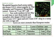 Load image into Gallery viewer, Basil - Siam Queen (Thai) Seeds, OSC
