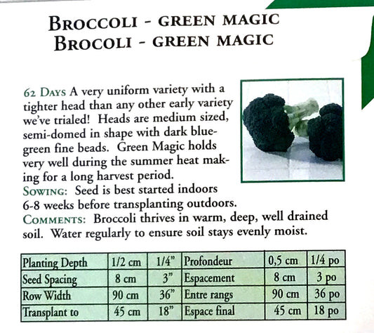 Broccoli - Green Magic Seeds, OSC