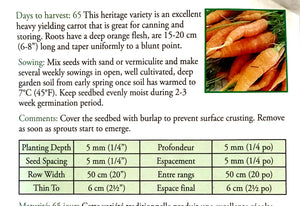 Carrot - Danvers Half-Long Seeds, OSC