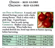 Load image into Gallery viewer, Onion - Red Globe Seeds, OSC
