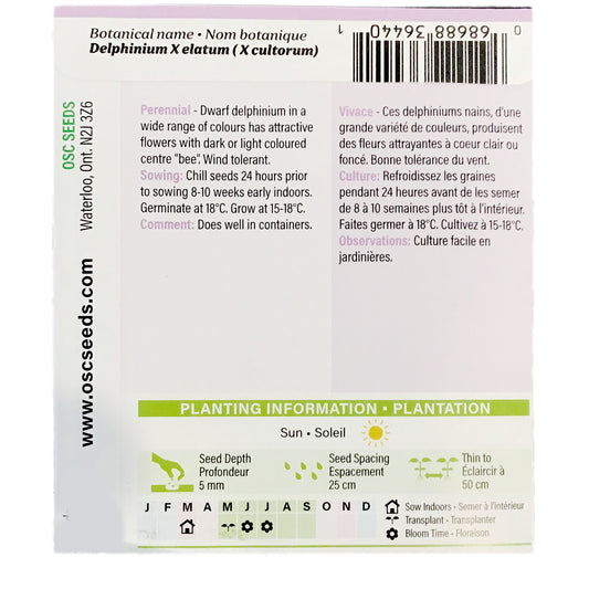 Delphinium - Magic Fountains Mixed Seeds, OSC