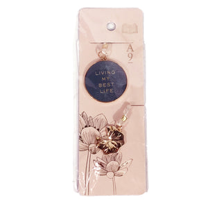 Lotus Bookmark with Sentiment & Charm, 4 Styles