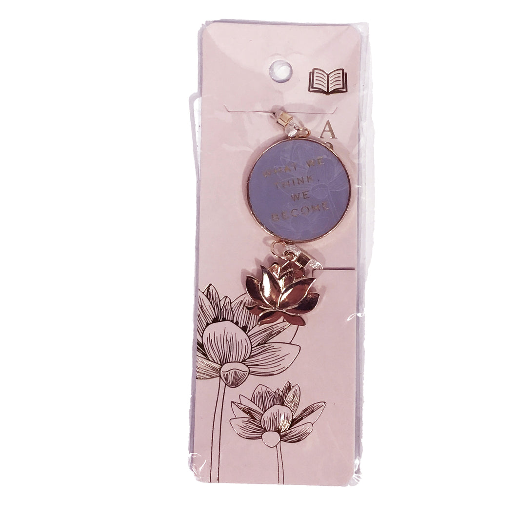 Lotus Bookmark with Sentiment & Charm, 4 Styles