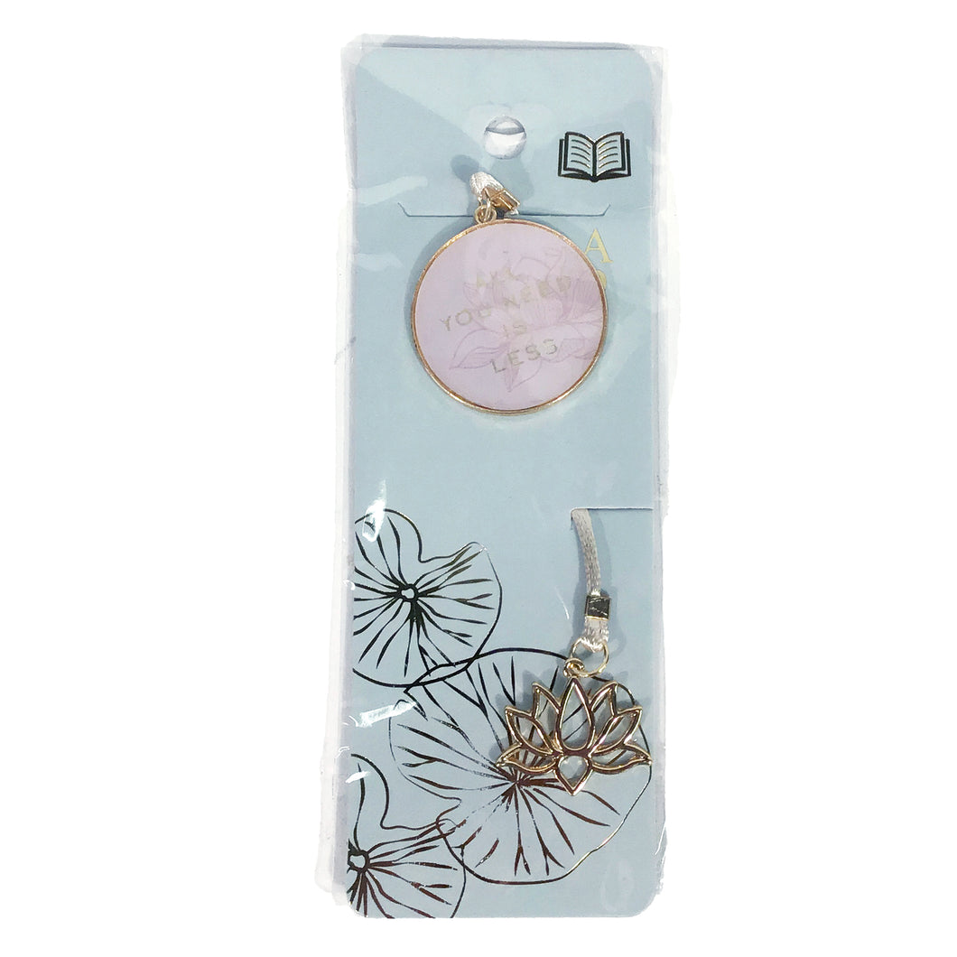 Lotus Bookmark with Sentiment & Charm, 4 Styles