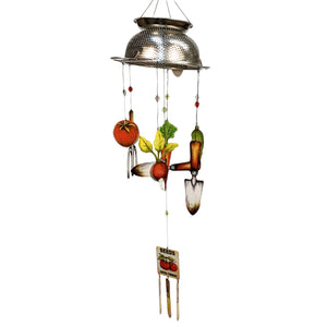 Metal Veggie Garden Wind Chime, 30in