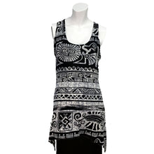 Load image into Gallery viewer, Karla Aztec Patterned A-Line Tank Top, Black
