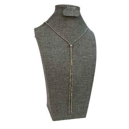 Cadence Slider Lariat Necklace, Light Multi Colour