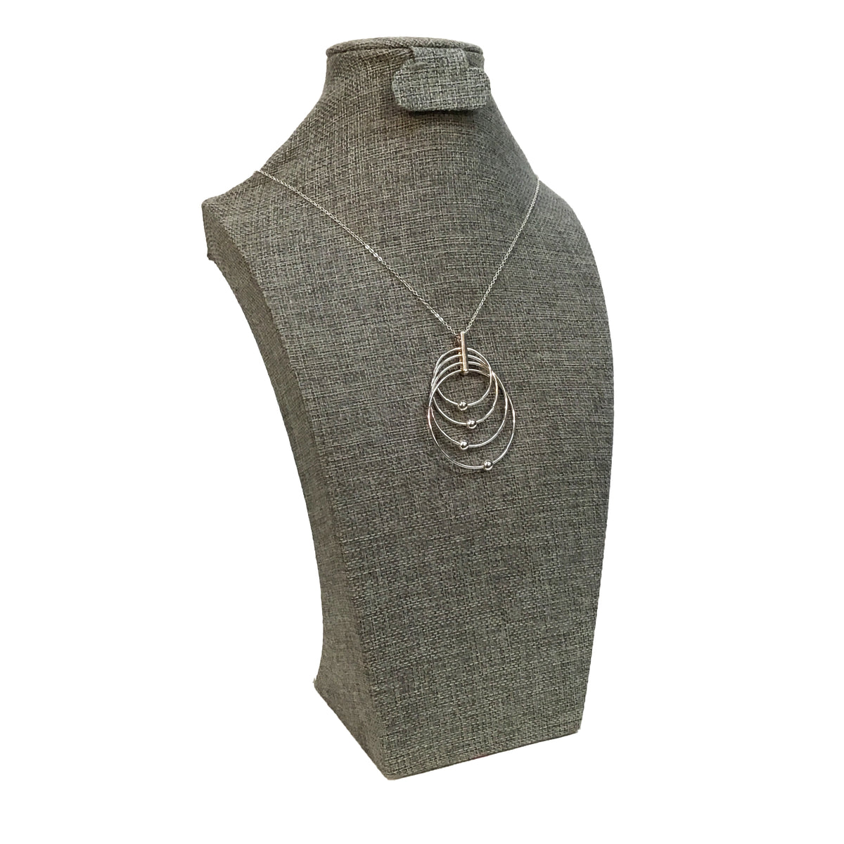 Andie Multi Circle Necklace, Silver