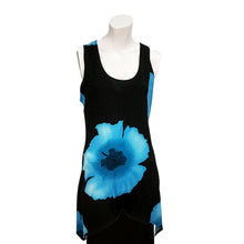 Load image into Gallery viewer, Kira Floral Asymmetrical Hem Tank Top, Turquoise
