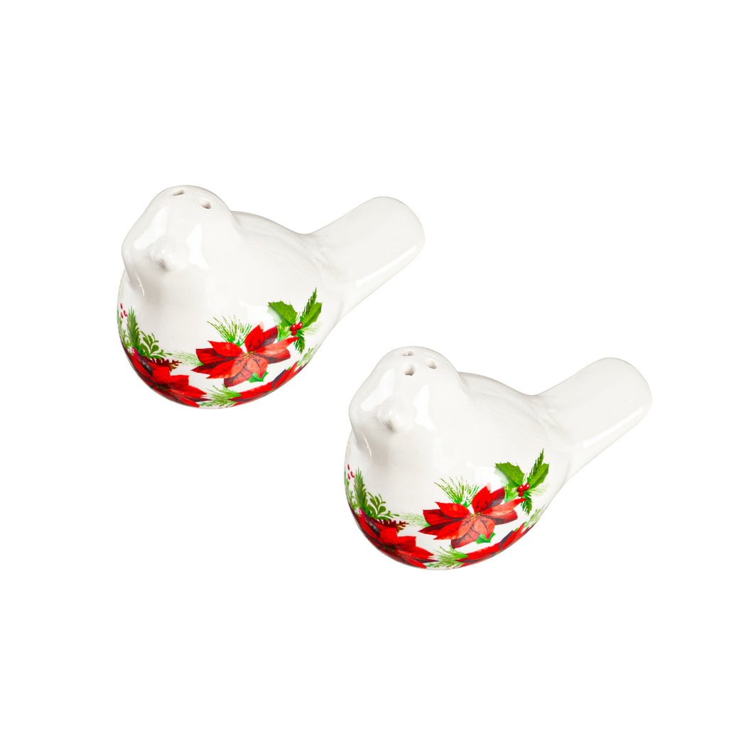 Salt & Pepper Shakers, Christmas Joy Birds, S/2