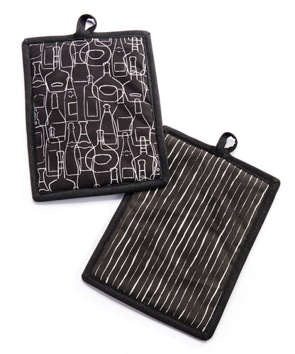 Cocktails Cotton Pot Holder, 2 Styles