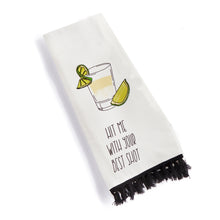 Load image into Gallery viewer, Cocktails Sentiment Cotton Tea Towel
