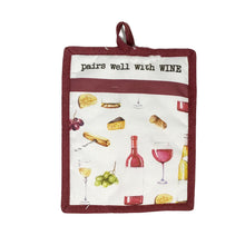 Load image into Gallery viewer, Wine Time Cotton Pot Holder, 2 Styles
