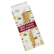 Load image into Gallery viewer, Wine Time Tea Towel &amp; Wooden Spoon Set
