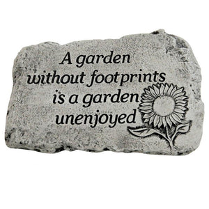 Garden Stone, 10in, A Garden Without Footprints